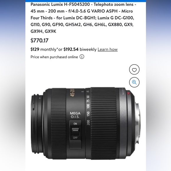 LUMIX® G Lens H-FS045200. - Picture 3 of 6